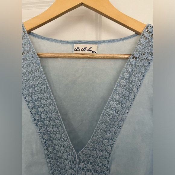 Be Boho womens cotton top blue size S/M - Picture 2 of 5